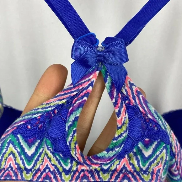 La Senza Push-Up Bra – Multicolor Chevron Print – Size 36A - Picture 8 of 9